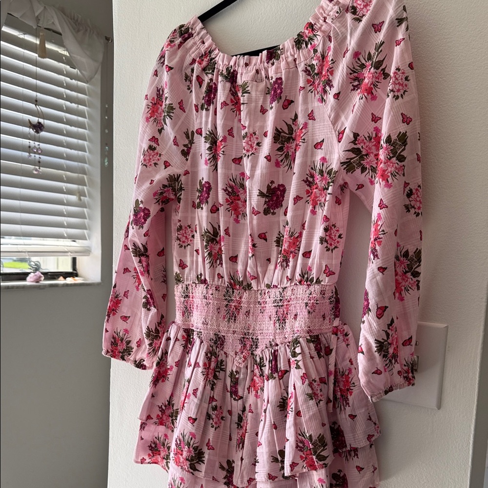 LoveShackFancy Pink Floral Smocked Dress - Picture 12 of 13